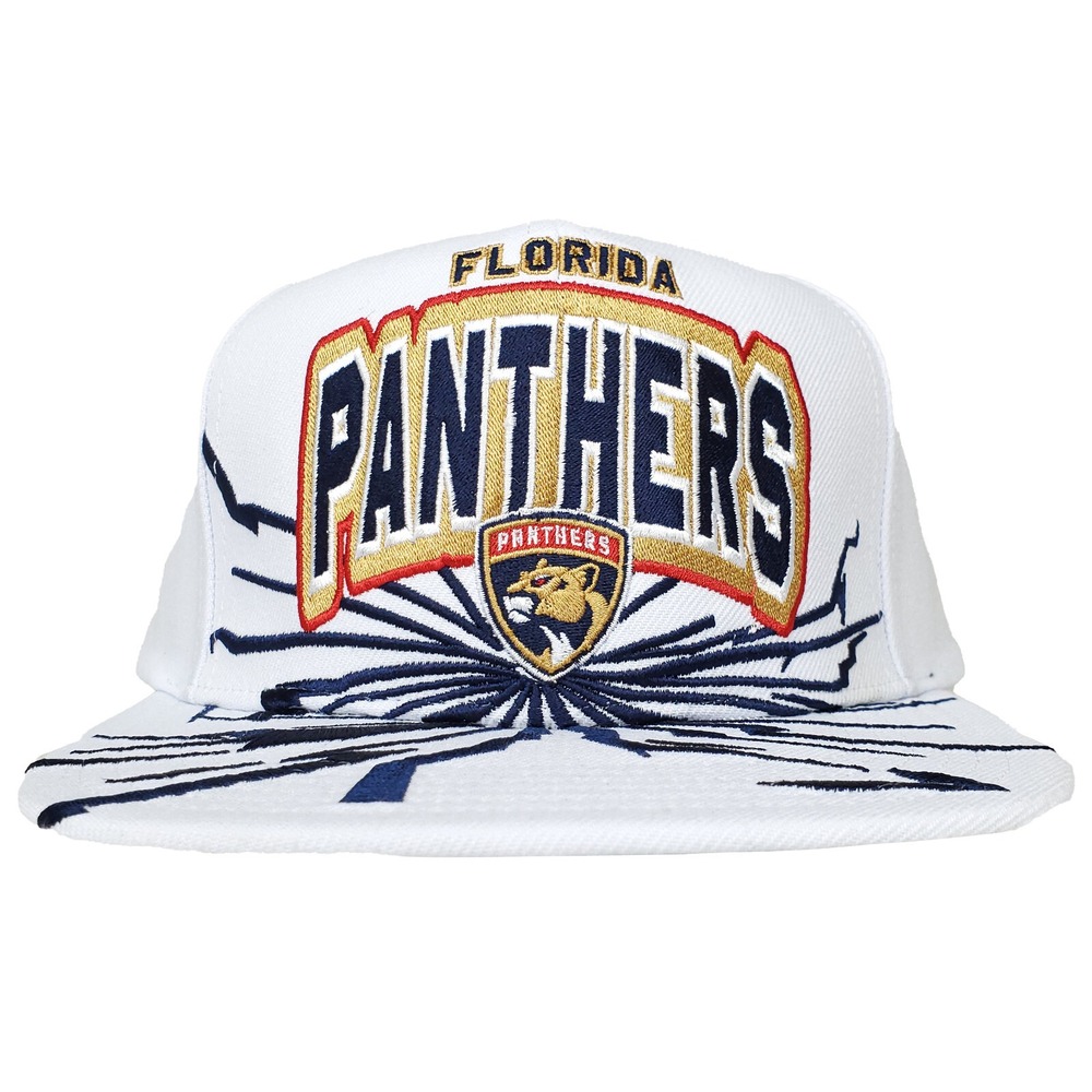 Florida Panthers Mitchell & Ness NHL Snapback Hat Cap Embroidery Logo White NWT